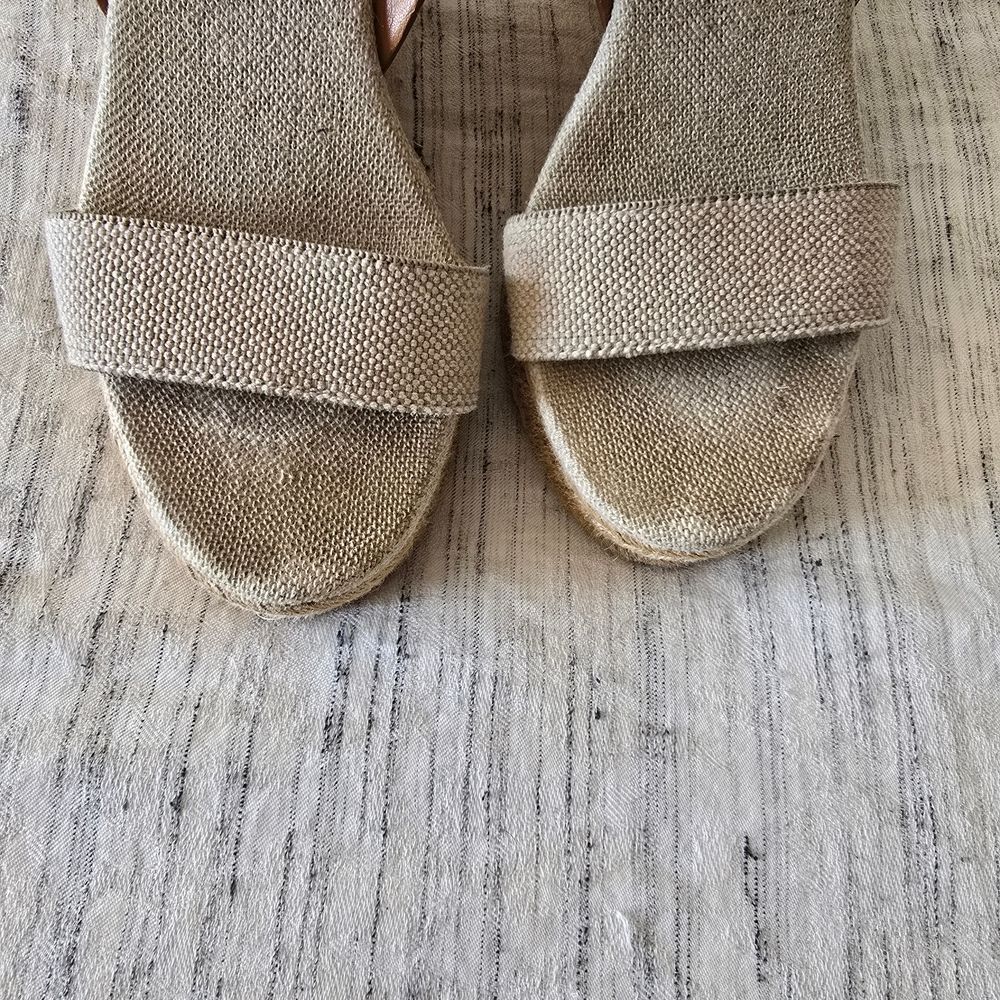 Tory Burch Cream Espadrille Sandals - Picture 7 of 9